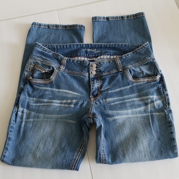 Amethyst Jeans Denim - Amethyst Wideband Low Rise Bootcut Jeans